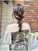 大人ヘア:ゆるっと編みおろしセット パーティーヘア 横浜★