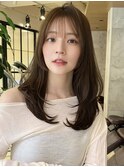 レイヤーカット/顔まわりレイヤー/くびれミディアム20代【平島】