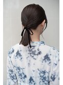 夏も崩れないタイトヘアアレンジ