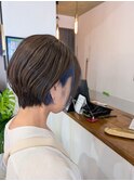 ブルーイヤリングショート