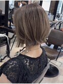 外国人風ヘア ハイライトボブ 大人レイヤーボブ t810