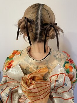 ラウレア 博多店(laulea)の写真/訪問着、振袖、浴衣の着付けならお任せ下さい！着物に合わせたヘアセットもご予約承ります♪