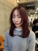 ソルトウォーター(SALT WATER)&nbsp;レイヤースタイル　ピンクレッド　イメチェン