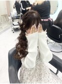 お団子サイドポニー/北新地ヘアセット