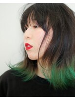 ニコヘアー(niko hair) 毛先グリーン▼LINEID@vey3047y