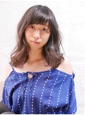 脱力系セミロングウェーブ
