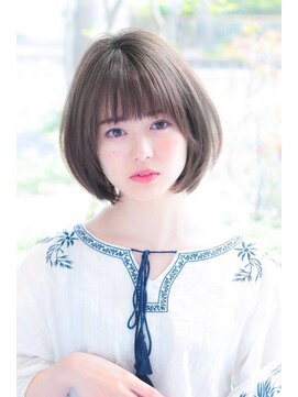 ヘアメイク シュシュ(Hair make chou chou) ひし形ミニマムボブ×グレージュカラー【chou-chou 北林夏実】