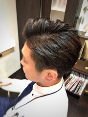 #直毛 #サイドパート#オールバック#コテパーマ#hommehair2nd櫻井