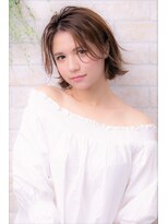 ソア 武蔵小杉(SOAR) 毛先パーマネオウルフ小顔外ハネボブアッシュブラウン