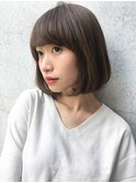 ラウンドワンカールボブ×アッシュブラウン