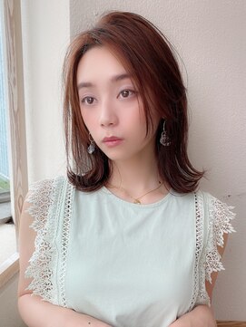 アフロート ディル(AFLOAT D'L) 20代30代40代大人かわいいボブ フェザーバング カーキグレージュ