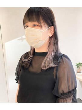 レトン 銀座(leton) インナーカラー/カーキアッシュ/ミストバング/ブルーグレージュ