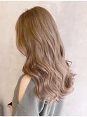 ベージュロング_くびれヘアビタミンカラー_ba337751