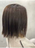 切りっぱなしボブ×縮毛矯正