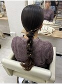タイト編み下ろし　お呼ばれヘア