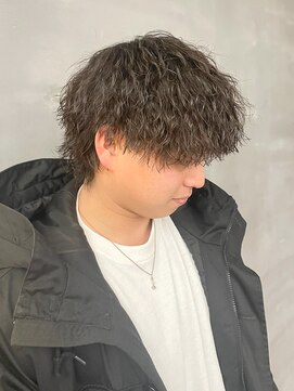 バース バイ ハピネス(BIRTH by happiness) men's縦落ちツイストスパイラルパーマ　マッシュウルフ