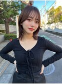 くびレイヤー前髪ありイメチェンアンブレラカラーこなれミディ