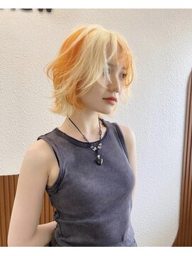 ヒュー(Hew) ケアブリーチ×ハイトーン×デザインカラー(代官山)