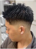 スパイキーショート/スペインカール<理容室>[メンズ/床屋/神田]