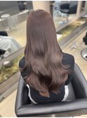 韓国 くびれロング レイヤー ワンホンヘア 小顔前髪