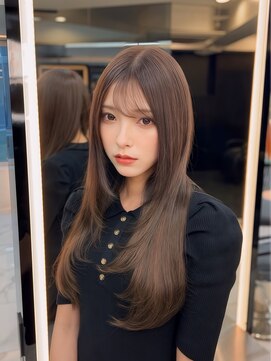 ラピス 渋谷本店(Lapis) ココアカラー/ブリーチなし/シールエクステ/レイヤーカット