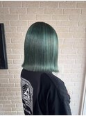 ボブ×グリーンカラー