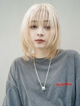 ギークス(GEEKS) 【GEEKS渋谷】ホワイトブリーチ/ブロンドベージュ/ウルフ/冬ヘア