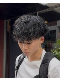 シャドウパーマメンズマッシュ刈り上げマッシュ