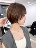 ショートカットxひし形ショートボブ×前髪あり20代30代40代