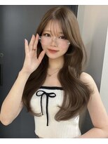 ボタン 熊本(VOTAN) ミルクティーブロンド/ダークブルー/デジタルパーマ/熊本上通