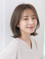 セレスト 心斎橋店(CELESTE)&nbsp;【白髪ぼかし】30代/イノアカラー/艶グレージュくびれボブ