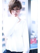 クラウドゼロ(Cloud zero)&nbsp;グレージュアシンメトリー小顔ショートバング【Cloud zero】