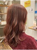 ピンクベージュセミロブ
