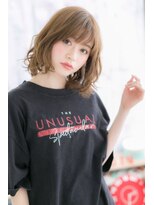 ミック ヘアアンドメイク アップ 駒込店(miq Hair&Make up)&nbsp;色っぽカワイイ☆オンブレシースルーバング小悪魔ミディ