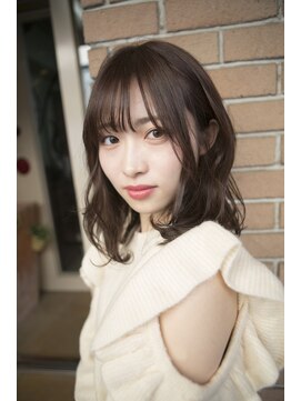 サロンドミルク 原宿(salon de MiLK) 【salon de MiLK 原宿】ブリーチなしWカラー×耳かけラベージュ