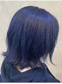 外はねボブ ブルーバイオレット