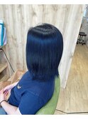ツヤ透明感ブルーブラック上品ストレート【カミケンネクスト】
