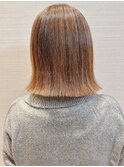 大人かわいい☆ハイトーンが映える外ハネボブ♪/ハイライト