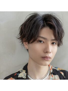 オースティン 調布アミックス(AUSTIN) ツイストパーマ七三オールバックマッシュウルフスリークショート