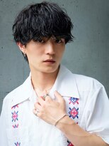 波巻きパーマメンズツイストスパイラルパーマツーブロック
