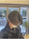 センターパー×オリーブグレージュ