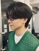 センターパートカルマパーマワンカールパーマ韓国ヘアガイルヘア