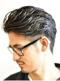 【姫路/メンズパーマ】ビジネス　オールバック　パーマスタイル