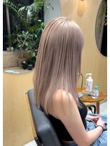 スタン 渋谷(Stam)&nbsp;ミルクティーホワイトグレージュミディアムロングウルフ30代R13