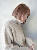 【GEEKS渋谷】レイヤーボブ/ショコラピンク/冬カラー/伸ばしかけ