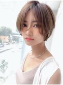 20代30代40代50代小顔ミディアム外ハネボブアッシュ