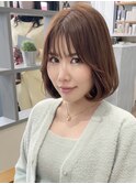 ナチュラルボブ前髪ありタンバルモリ20代30代40代50代韓国風ボブ