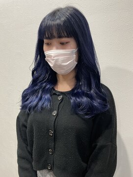 ユニカ 宇都宮(yunica) ネイビーブルー/暗髪/寒色カラー