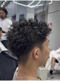 渋谷スパイキーショートパーマスパイキーパーマ刈り上げショート