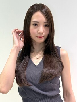 オーロ 塚口店(ORO) 20代30代大人ガーリーダークアッシュミディアムレイヤーカット
